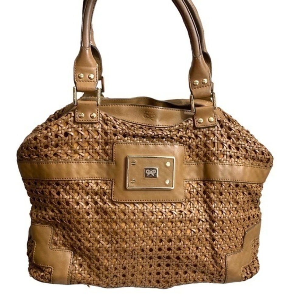 Anya Hindmarch Brown Woven leather Satchel bag